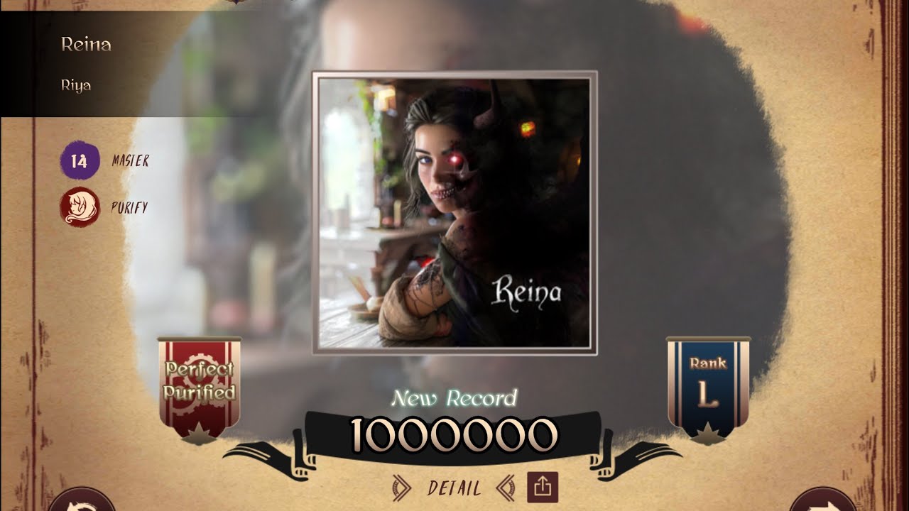 【Lanota】 Reina — Riya 【MASTER 14】 Perfect Purified 