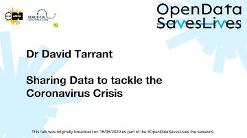 #OpenDataSavesLives - Dr David Tarrant
