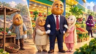 Poor Aloo Sold Vegetables… Then He Built a HUGE Supermarket! 🥔😱 | Aloo’s Success Story