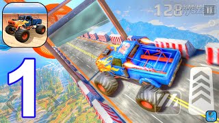 Monster Truck Mega Ramp Stunt - Gameplay Walkthrough Part 1 Impossible Truck Games (iOS,Android) screenshot 5