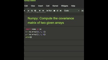 Compute the covariance matrix of two given array #python & Numpy