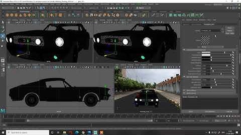 Live Action CG Car  - Part 5 - Headlight shading in maya