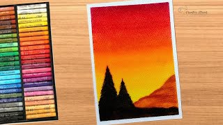 Scenery Drawing Easy | Oil Pastel Drawing Easy | Easy Drawing For Kids | Easy Drawings Step By Step screenshot 1