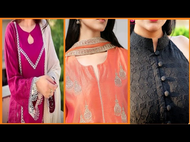 Latest 60 Types of Kurti Neck Designs and Trending Patterns (2022) - Tips  and Beauty | Kurti neck designs, Cotton kurti designs, Plain kurti designs