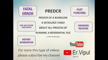 PreDCR Errors and Solutions, Fatal Error, Plot Punching Error, Recover, Report Error Must Watch