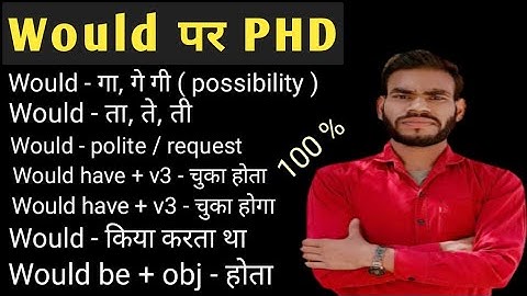 Would पर करे PhD | All of Would in Detail with Examples | Modal Verbs | English with Ram