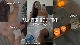 RELAXING SELF CARE DAY | pamper routine, everything shower, feminine hygiene, skin and hair care