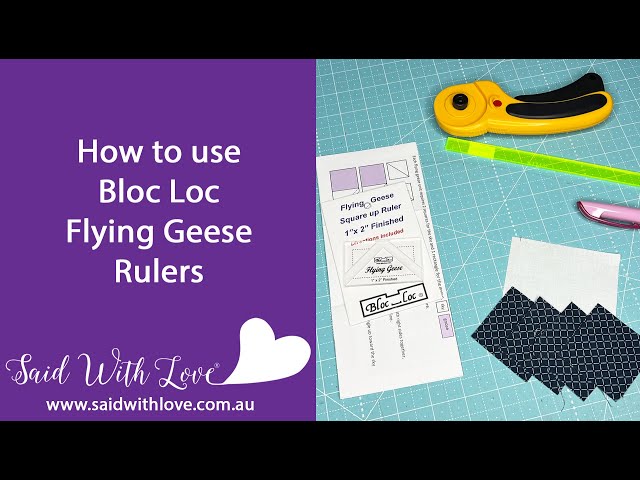 How to use the Bloc-Loc ruler for flying geese quilt blocks