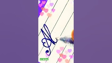 Abirami🔥How to write Beautiful Cursive Handwriting🌼Calligraphy lettering🌼satisfying glitter🌼asmr