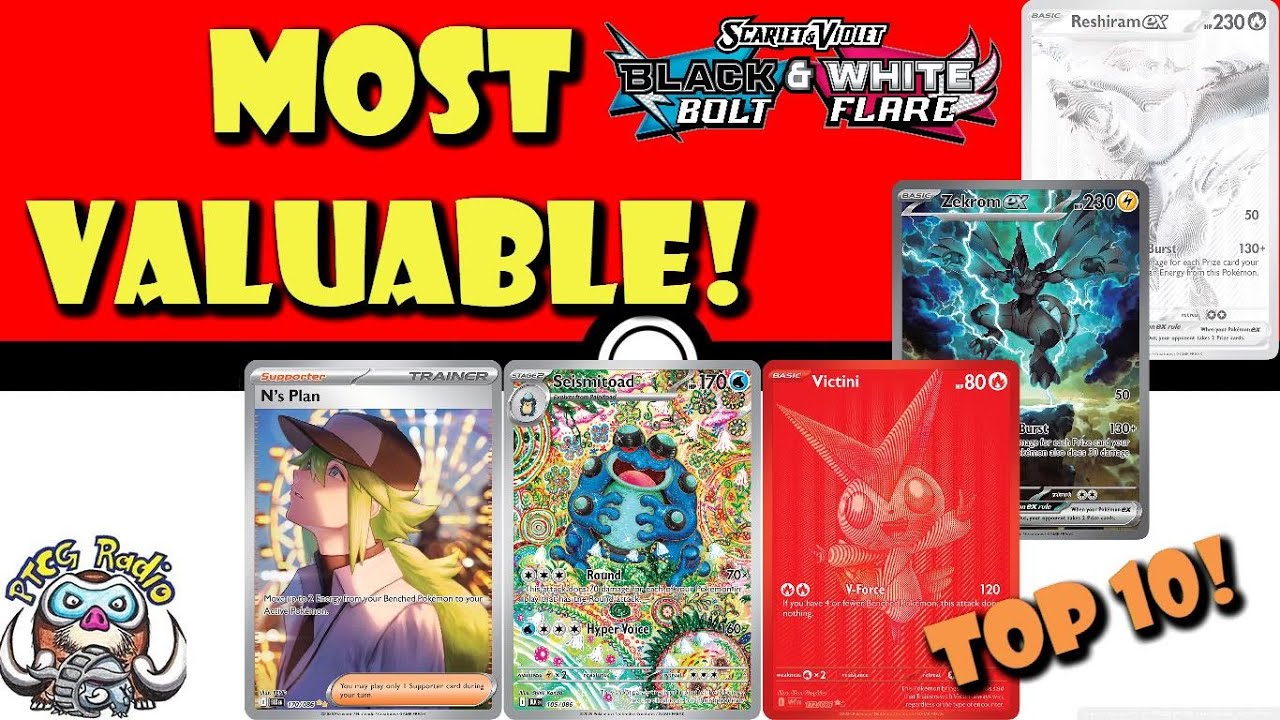 The Most Valuable Pokmon Cards from Black Bolt & White Flare! Top 10! BIG  Set! (Pokemon TCG News)
