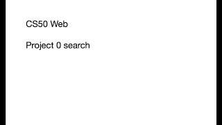 CS50 web (Project 0)