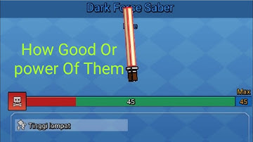 Power Of max upgrade of Dark Force Saber - Build And Shoot Blockman Go
