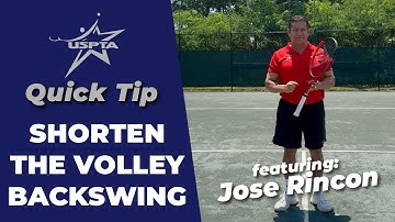 USPTA Quick Tip -- Shorten the Volley Backswing
