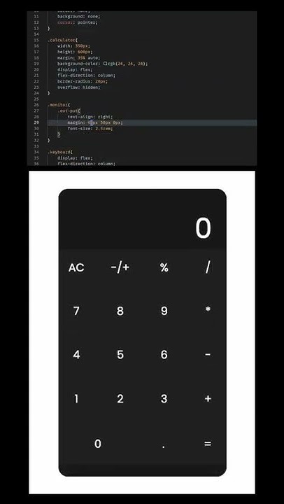 Simple Calculator ReactJS UI time lapse #short - YouTube