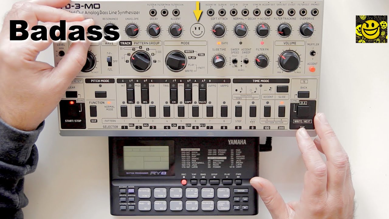Behringer TD3-MO, Yamaha RY8 Drum Machine - Badass - YouTube