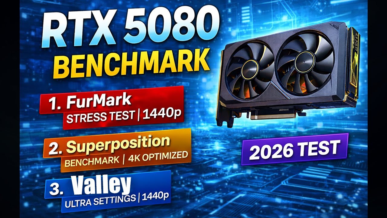 RTX 5080 Benchmark Test (2026) | FurMark, Superposition & Valley