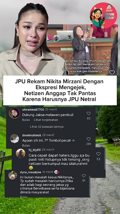 THE PROSECUTOR RECORDED NIKITA MIRZANI WITH A MOCKING EXPRESSION, NETIZENS DO NOT ACCEPT IT #niki...