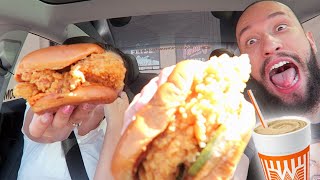 Trying Whataburger Dr. Pepper Shake & Eating Popeyes Spicy Chicken Sandwich