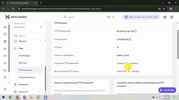 How To Fix FTP Connection Error in Hostinger