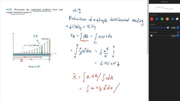 Statics - 4.9 Reduction of a Simple Distributed Loading (Prob. 157)