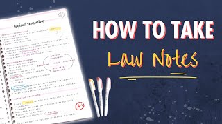 How I Take Notes At Law School - The Soar Framework