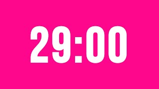 29 Minute Countdown Timer No Music With Alarm Clock At The End