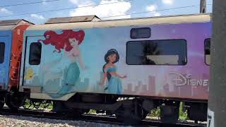 1次觀光列車通過(E414)(環島之星-迪士尼主題彩繪列車)
