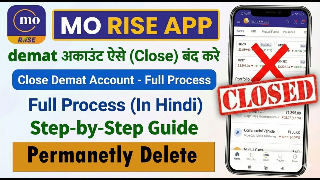 Motilal Oswal Demat Account Close Kaise Kare? | MO Rise Delete Demat ...