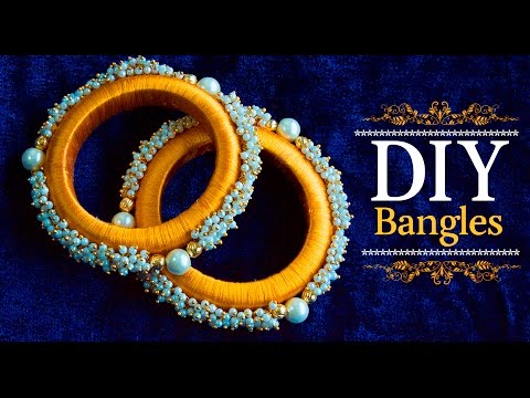 Make beautiful silk thread bangles at home|Bridal bangles|Designer jewelry| Beads art\vineeta