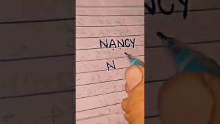 writing my name 'Nancy'#name #logo #name logo #namelogodesign#shorts