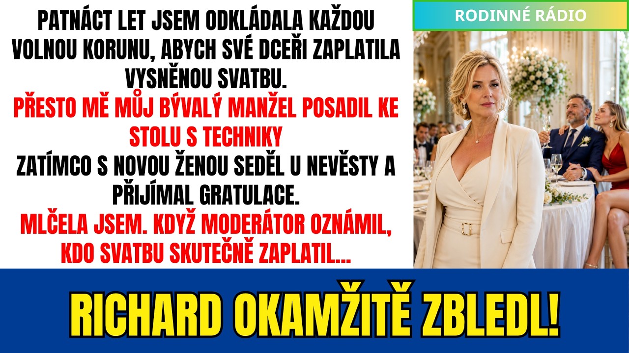 „Tady ti bude líp,“ řekl můj bývalý manžel a ukázal mi na svatbě naší dcery místo u stolu číslo jedenáct, kde seděl zvukař, asistentka fotografky a dva členové technického týmu. Sám si bez...