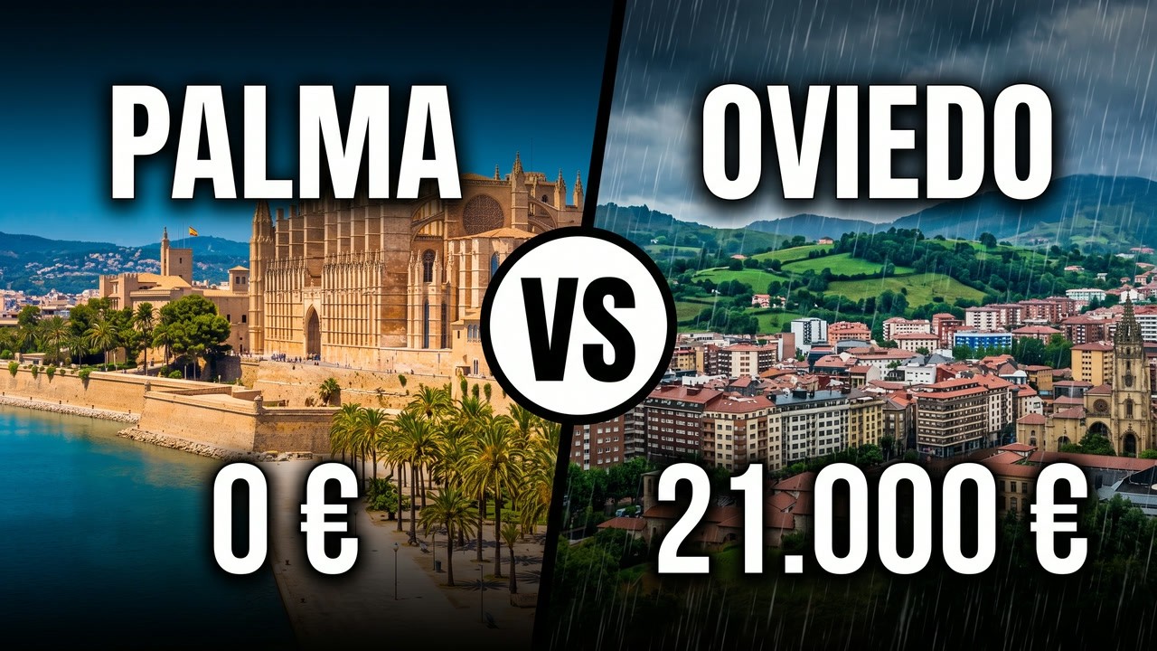 Heredar 150.000 €: 0 € de impuesto en Palma, 21.000 € en Oviedo. El mapa de sucesiones