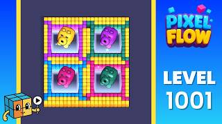 Pixel Flow Level 1001 Walkthrough Solution Details