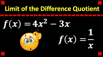 Taking the Limit of the Difference Quotient in Calculus