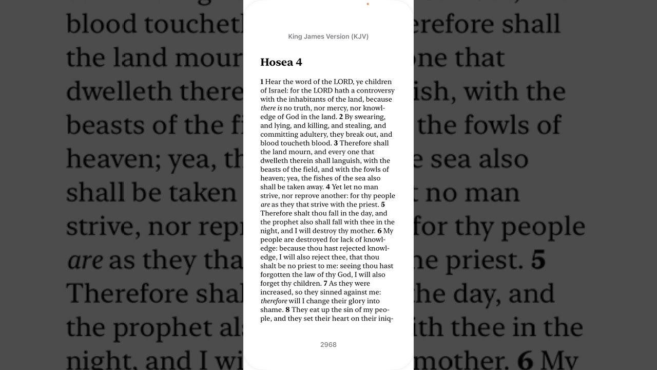 Bible Hosea 3–4 KJV | Redeeming Love & God’s Case Against Israel | Bible Reading King James Version