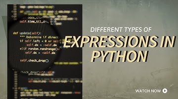 DIFFERENT TYPES OF EXPRESSIONS IN PYTHON