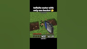 Infinite Water with one bucket 🤔 #minecraft #shorts #minecraftshorts