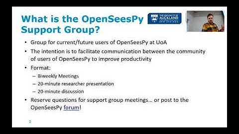 OpenSees Support Group (OSG)-1 with Max about OpenSees Support Group and his usage in his projects