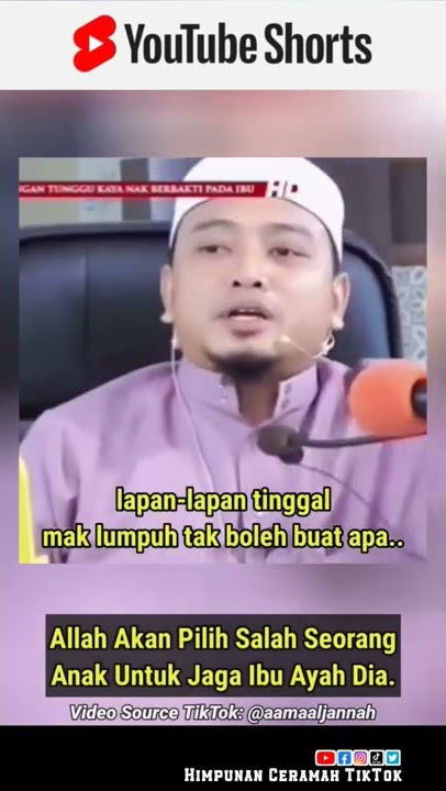 Allah Akan Pilih Salah Seorang Anak Untuk Jaga Ibu Ayah Dia. | Ustaz Wadi Annuar