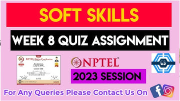 Soft Skills | Week 8 Answers 2023 | NPTEL | SWAYAM 2023