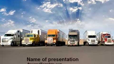 Trucks PowerPoint Template by PoweredTemplate.com