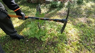 Mattock in use