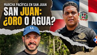 PROTESTA EN SAN JUAN POR LA MINERA ROMERO  AGUA SI ORO NO 