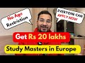 STUDY MASTERS IN EUROPE FOR FREE - Step by Step Process