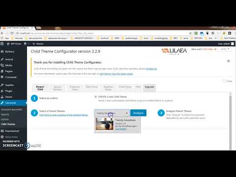 installazione plugin child theme