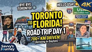 Toronto to Florida Road Trip 2026! 🇨🇦🚗🇺🇸 Day 1: Windsor Border & Driving to Dayton