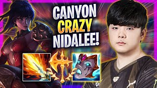 CANYON CRAZY GAME WITH NIDALEE!  GEN Canyon Plays Nidalee JUNGLE vs Lee Sin! | Season 2024