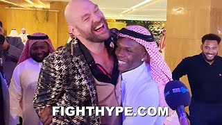 ISRAEL ADESANYA SWITCHES UP ON FRANCIS NGANNOU & HUGS TYSON FURY AFTER PREDICTING MIRACLE KNOCKOUT