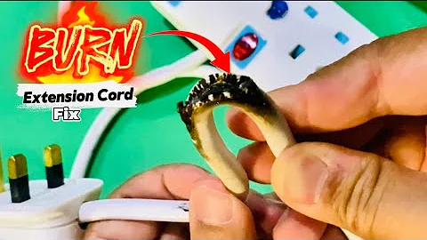 How to Fix Burning Extension Cord-Cable | Repair Damaged Power Cable Burn Out