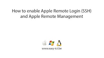 How to enable Apple Remote Login (ssh) and Apple Remote Management in OS X